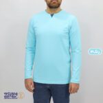 بلوز مردانه یقه کوبایی پنبه کشی ماراتن