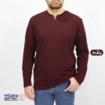 بلوز مردانه یقه کوبایی پنبه کشی ماراتن