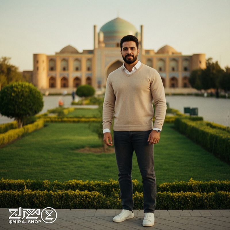 سایت بافت مردانه پنبه ای یقه هفت