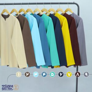 بلوز مردانه یقه کوبایی پنبه کشی ماراتن