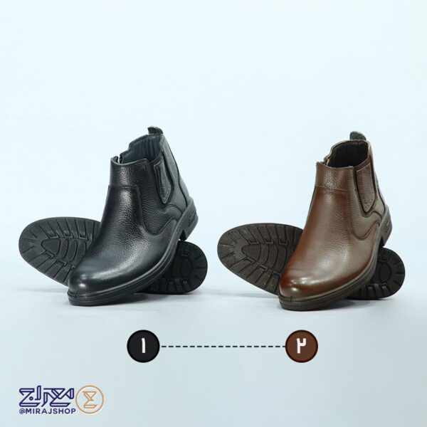 نیم بوت مردانه چرم طبیعی