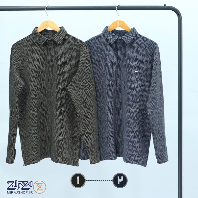 بلوز مردانه پنبه ژاکارد طرح جناقی
