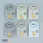 پیراهن مردانه پنبه کنفی بافت اسلپ یقه دیپلمات