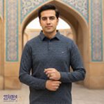 بلوز مردانه پنبه ژاکارد طرح جناقی