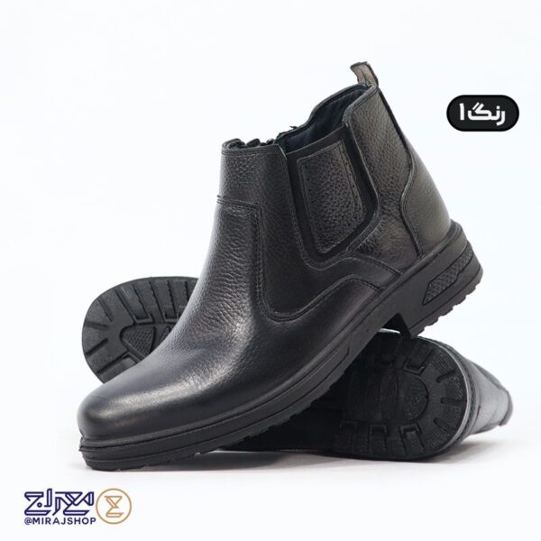 نیم بوت مردانه چرم طبیعی