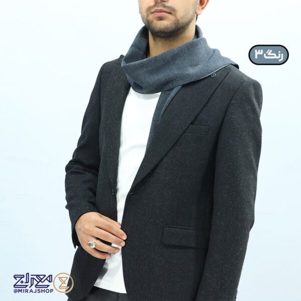 شال‌ گردن مردانه پنبه‌ای دورو