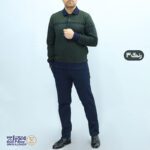 بلوز مردانه پنبه ژاکارد یقه دار