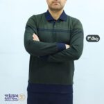 بلوز مردانه پنبه ژاکارد یقه دار