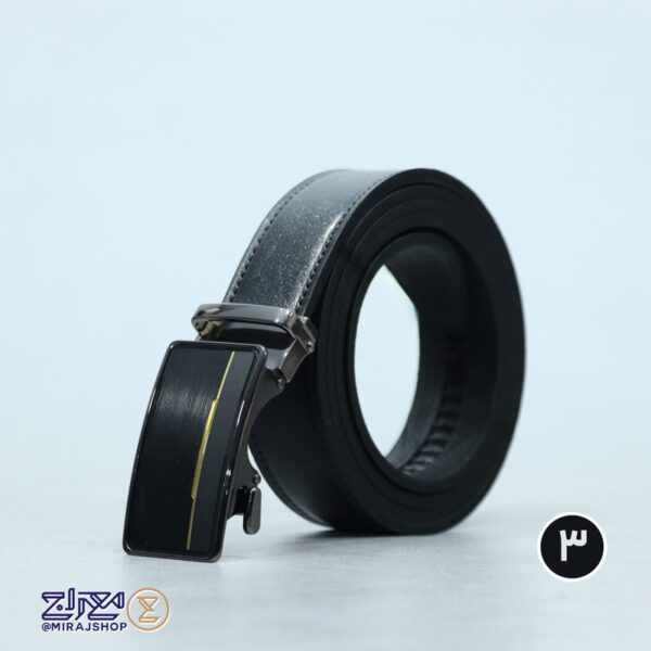 کمربند مردانه چرم طبیعی ریلی چکامَن - Image 3