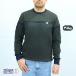 بلوز مردانه پنبه ژاکارد یقه گرد