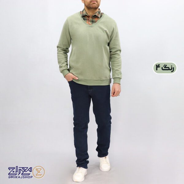 بلوز مردانه پنبه سلانیک یقه پیراهنی