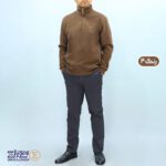 بلوز مردانه پنبه سلانیک نیم زیپ