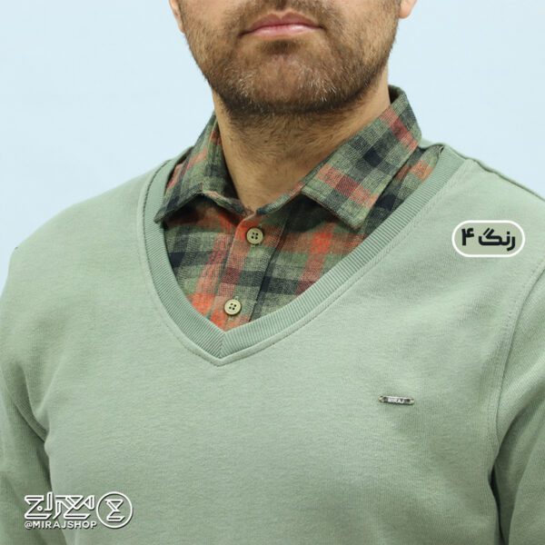 بلوز مردانه پنبه سلانیک یقه پیراهنی