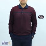 بلوز مردانه پنبه ژاکارد یقه دار