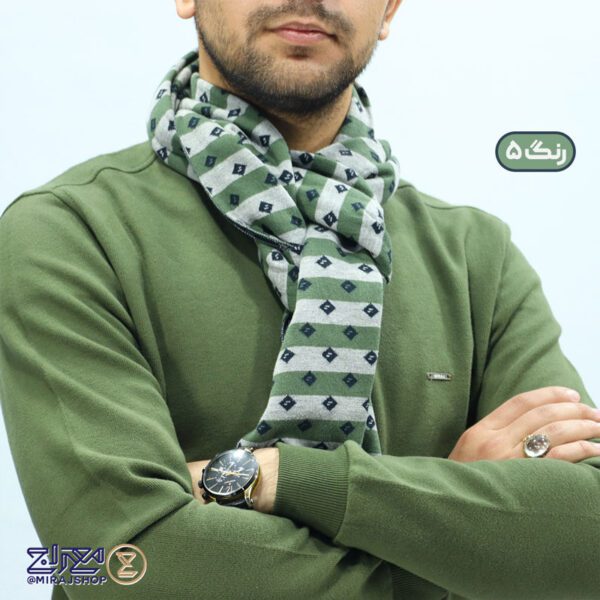 شال‌ گردن مردانه پنبه‌ای دورو
