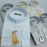 پیراهن مردانه پنبه کنفی بافت اسلپ یقه دیپلمات