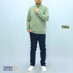 بلوز مردانه پنبه سلانیک نیم زیپ