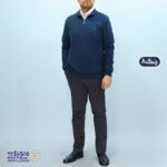بلوز مردانه پنبه سلانیک نیم زیپ