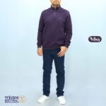 بلوز مردانه پنبه سلانیک نیم زیپ