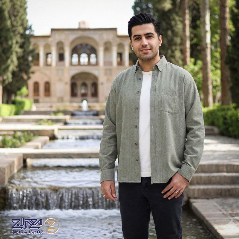 ai-edit-(5) پیراهن مردانه پنبهای پشمی جناقی