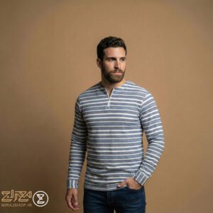 بلوز مردانه پنبه رینگر نیم‌ زیپ