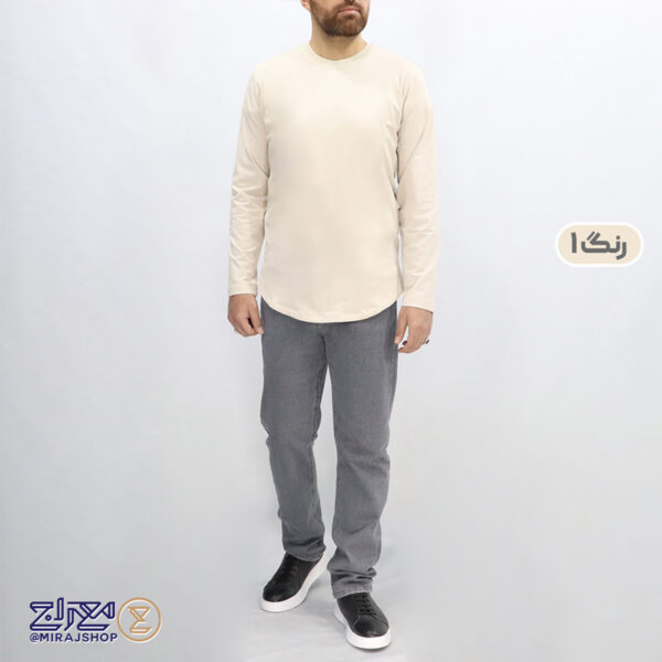 تیشرت مردانه پنبه کشی لانگ
