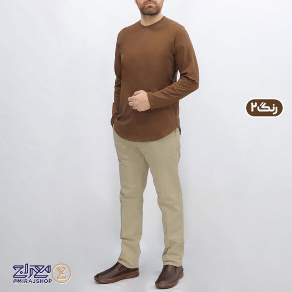 تیشرت مردانه پنبه کشی لانگ