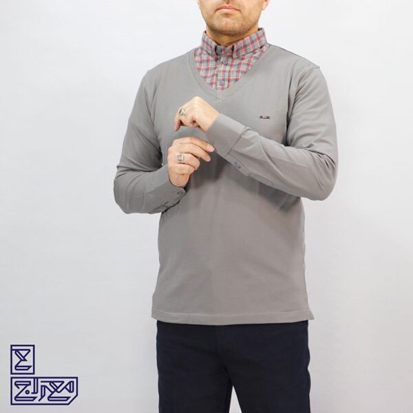 بلوز پنبه ماراتن یقه پیراهنی 1295