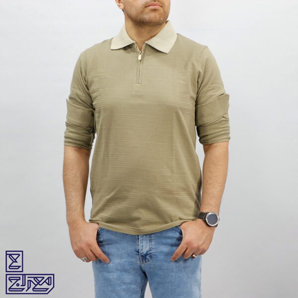 بلوز پنبه نیم زیپ