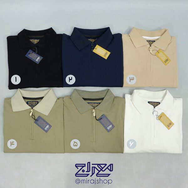 بلوز پنبه نیم زیپ