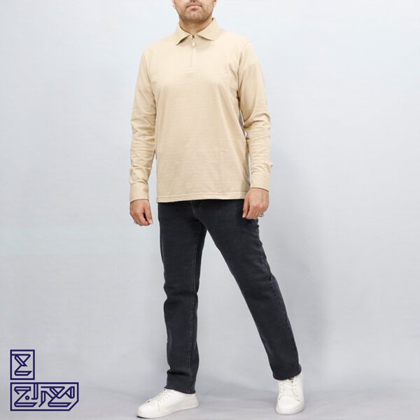 بلوز پنبه نیم زیپ