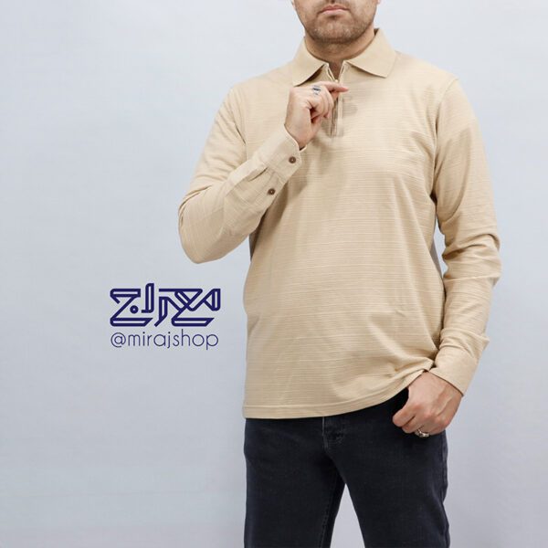 بلوز پنبه نیم زیپ