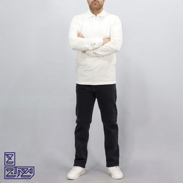 بلوز پنبه نیم زیپ