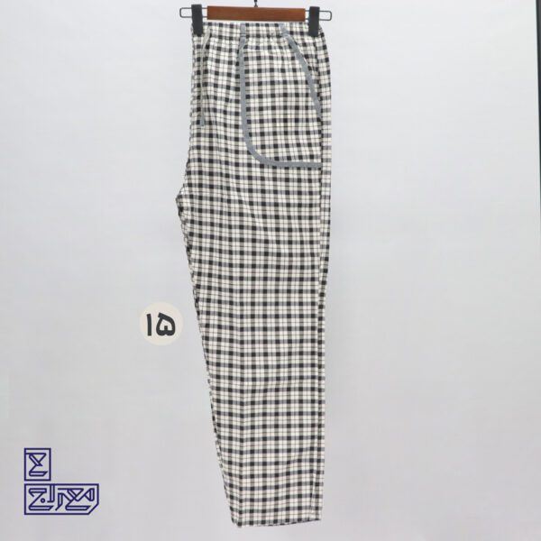 شلوار کتان خانگی 4 خانه