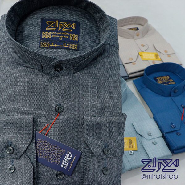 پیراهن تترون یقه دیپلمات دوبل