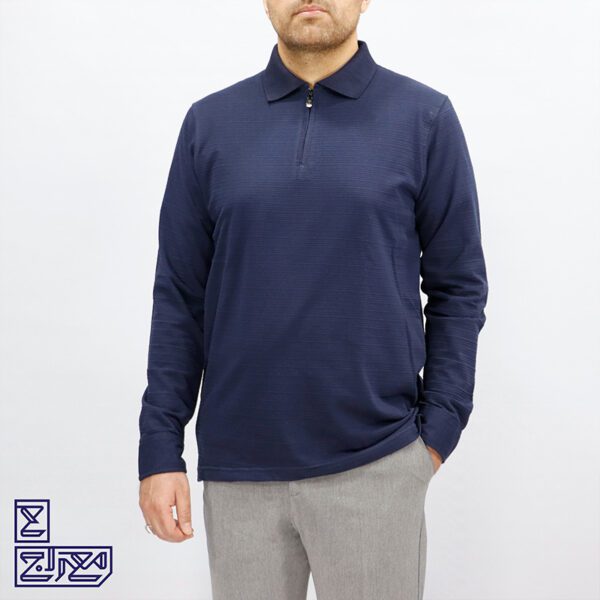 بلوز پنبه نیم زیپ