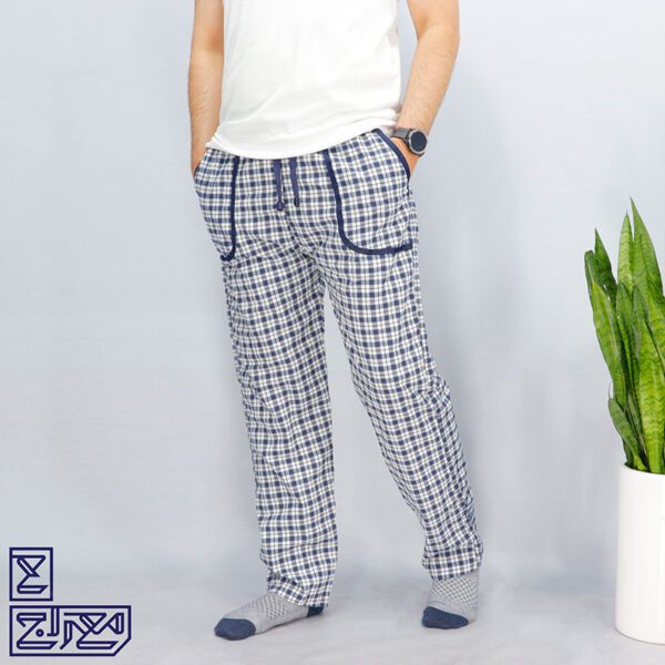 شلوار کتان خانگی 4 خانه