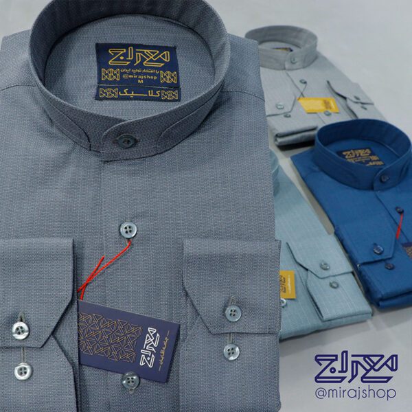 پیراهن تترون یقه دیپلمات دوبل