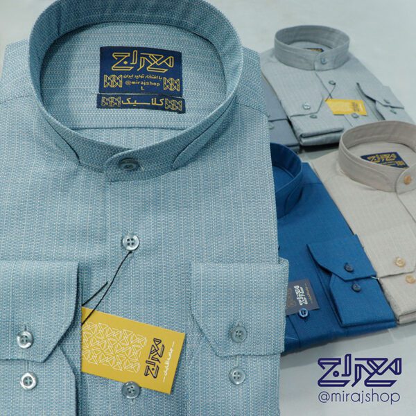 پیراهن تترون یقه دیپلمات دوبل