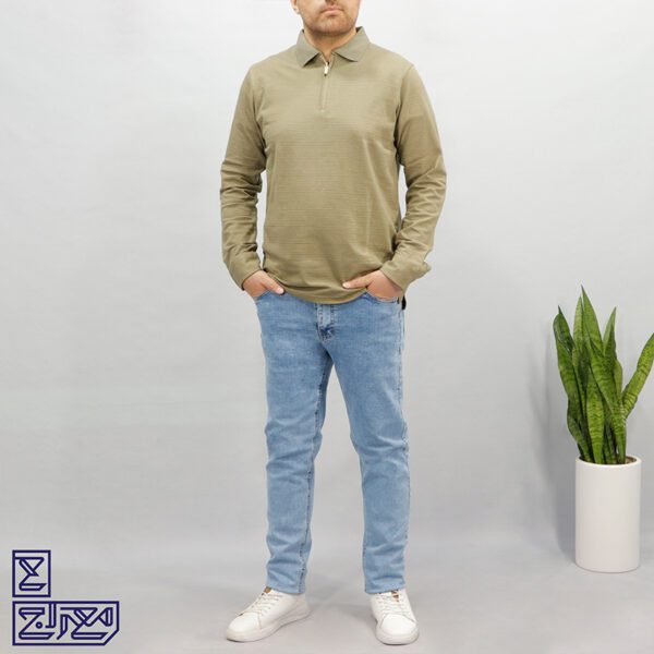 بلوز پنبه نیم زیپ