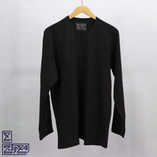 بلوز پنبه مشکی یقه گرد