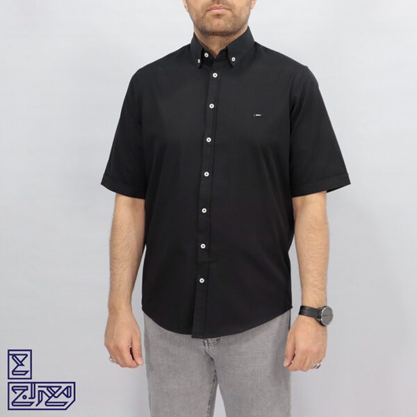 پیراهن کتان آستین کوتاه