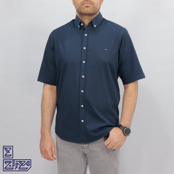 پیراهن کتان آستین کوتاه