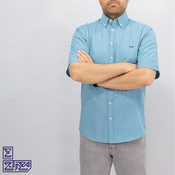 پیراهن کتان آستین کوتاه