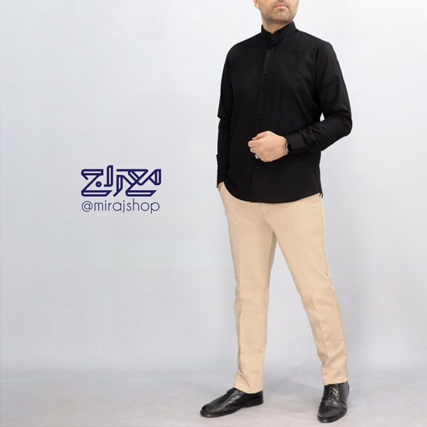 پیراهن مشکی یقه دیپلمات