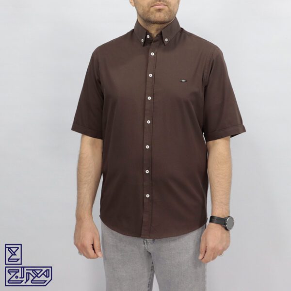 پیراهن کتان آستین کوتاه