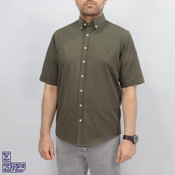 پیراهن کتان آستین کوتاه