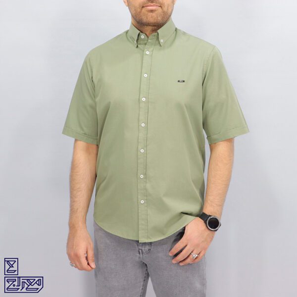 پیراهن کتان آستین کوتاه