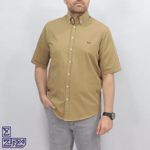 پیراهن کتان آستین کوتاه