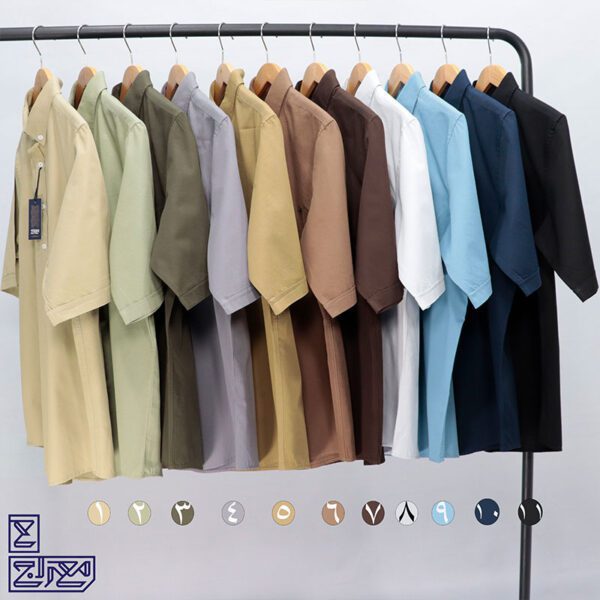 پیراهن کتان آستین کوتاه